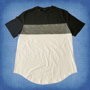 Short sleeve t-shirt, large, white/gray/black